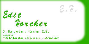 edit horcher business card